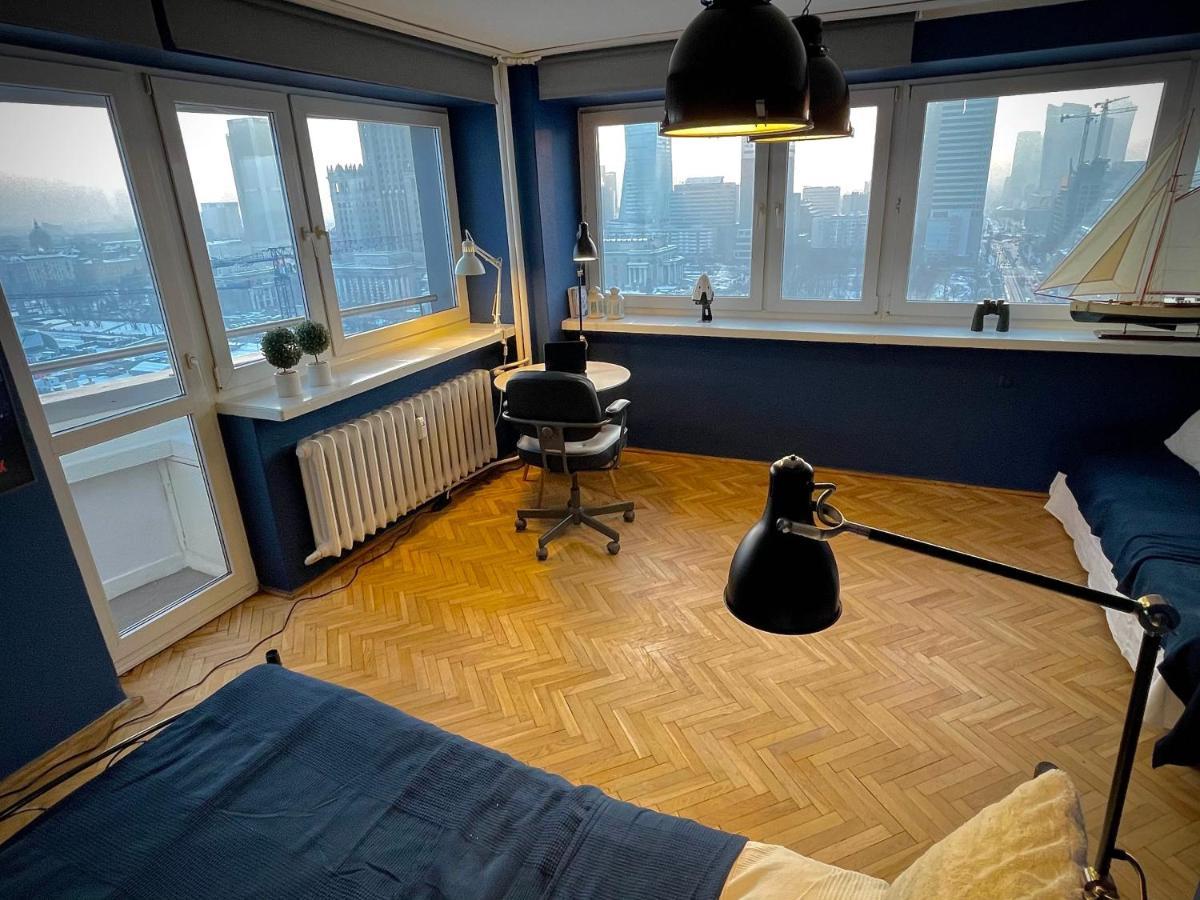 Super Apartament Blue Scisle Centrum Dwie Linie Metra Netflix Wifi 300 Mbs Panorama Miasta Варшава Екстер'єр фото