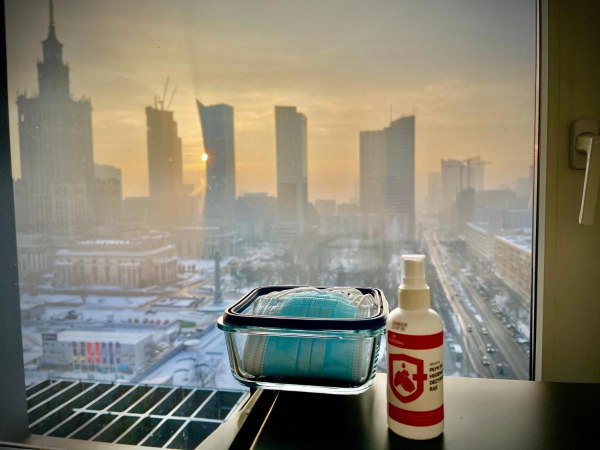 Super Apartament Blue Scisle Centrum Dwie Linie Metra Netflix Wifi 300 Mbs Panorama Miasta Варшава Екстер'єр фото